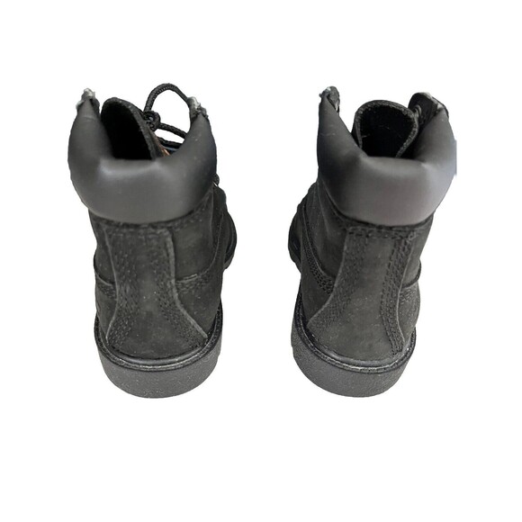 Timberland Boys Black Waterproof Thick Sole Boots US Sz 7 Lace Up Suede Leather - Picture 4 of 8